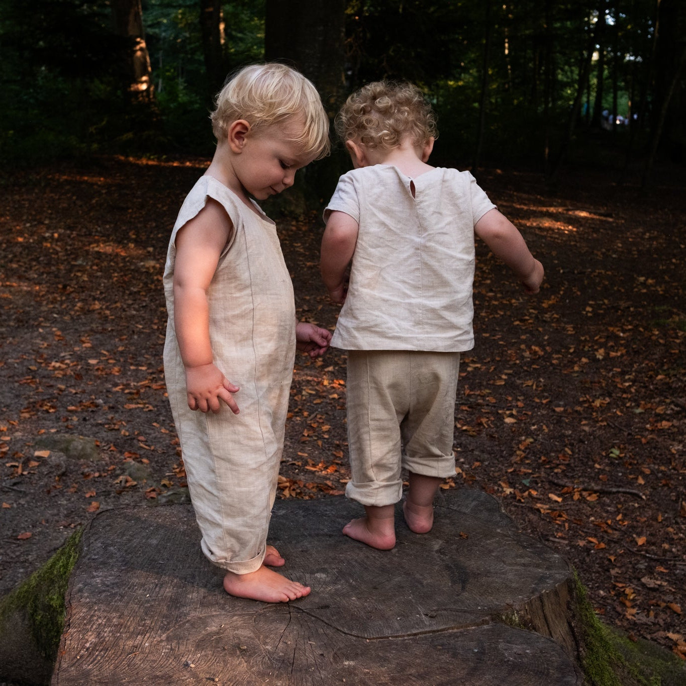 Ramie Baby/Kid Overall - Beige-3