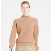 Kaschmir Pullover mit Stehkragen- Mia