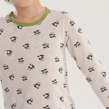 Lange Unterwäsche Panda Pfoten Print