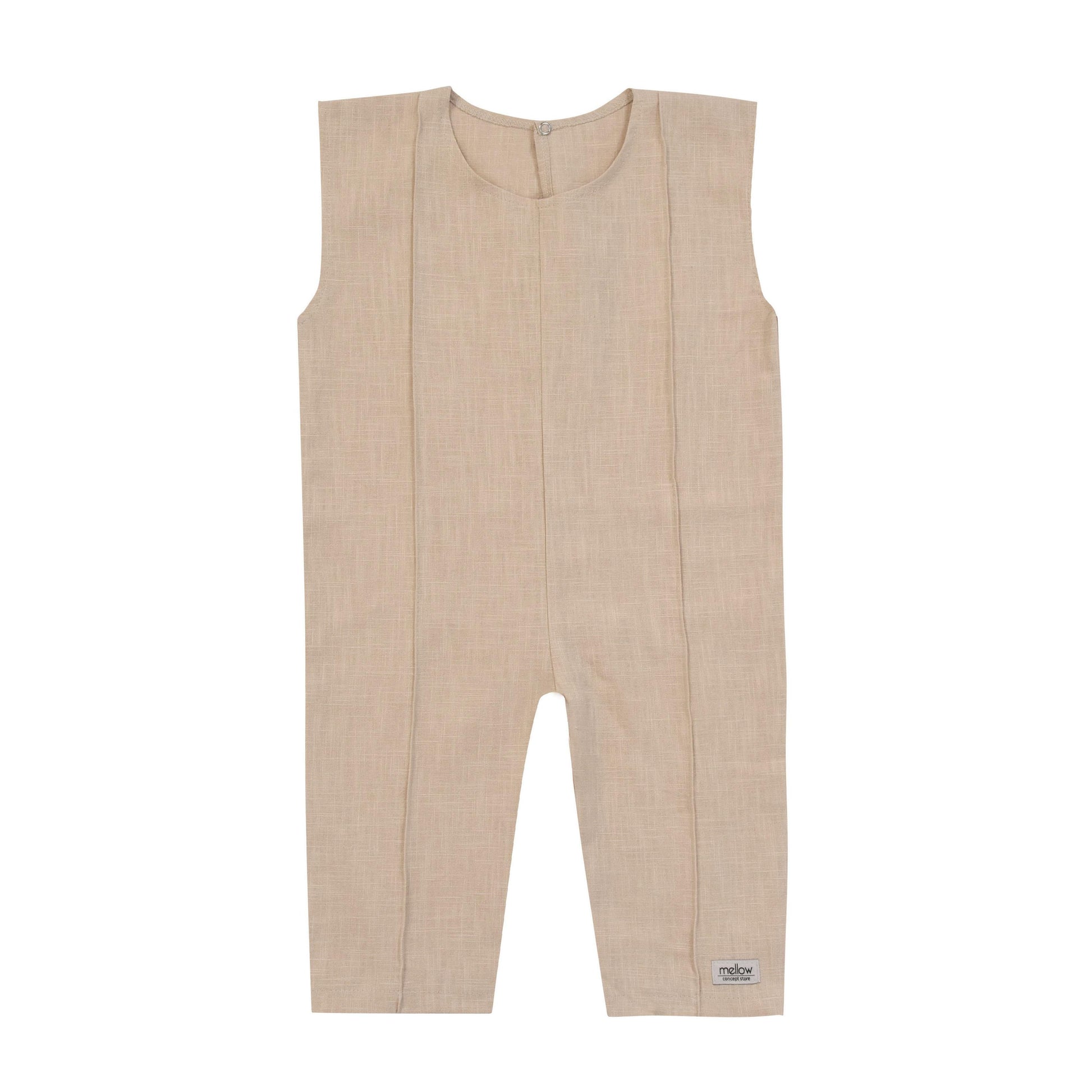 Ramie Baby/Kid Overall - Beige-0