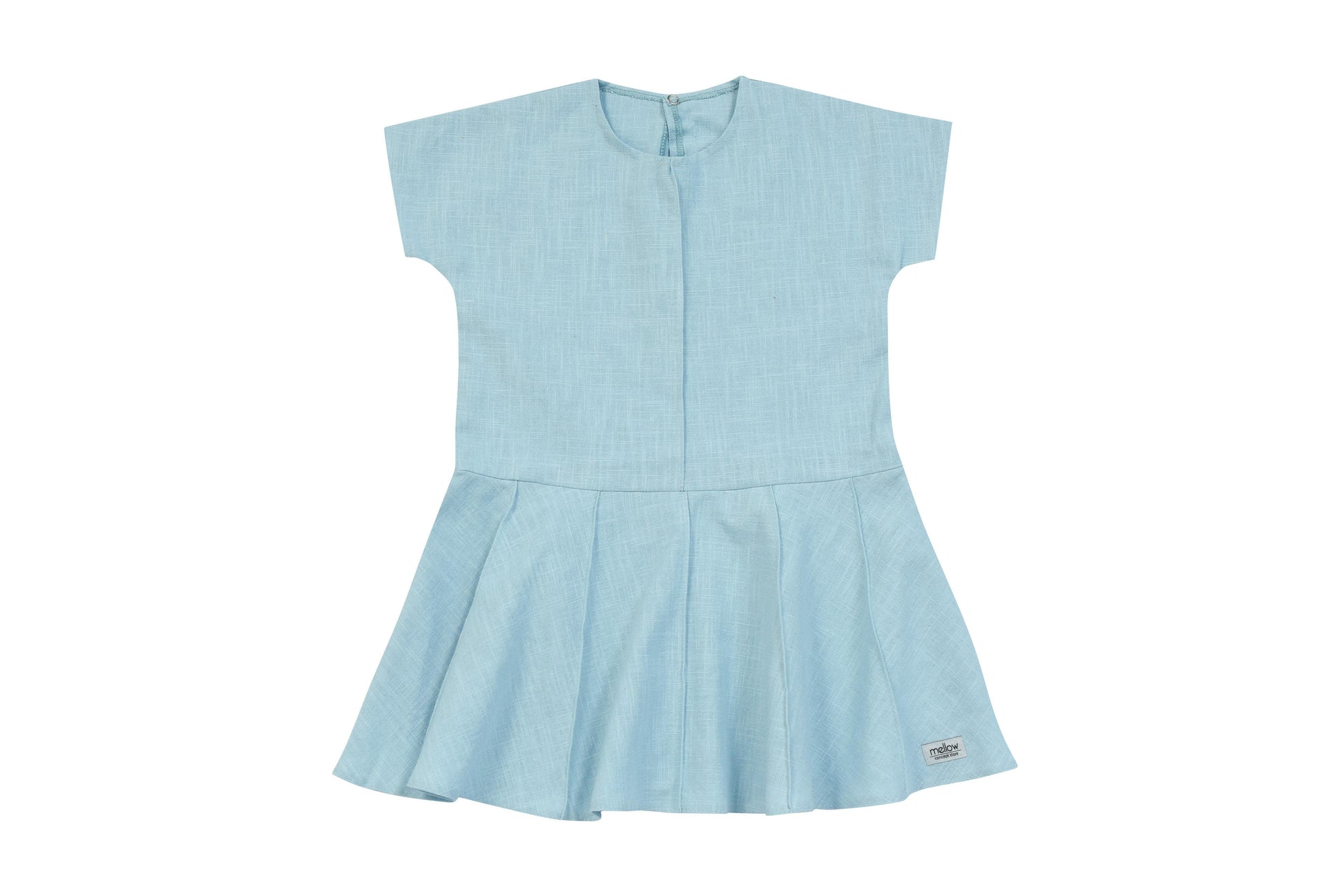 Ramie Baby/Kid Dress - Blue-0