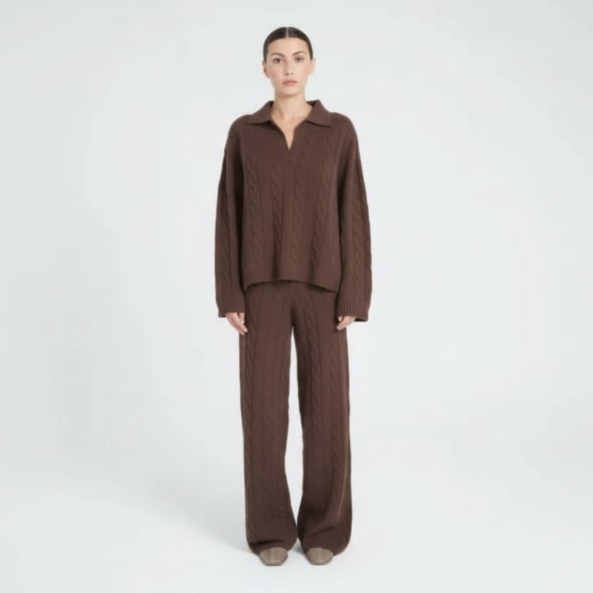 Kaschmir Pullover mit Kragen Zaya