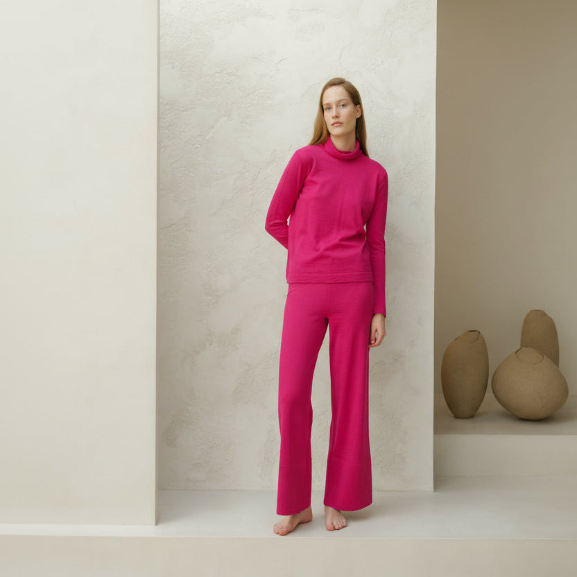 Extra Fine Merino Wide-Leg Trousers-6