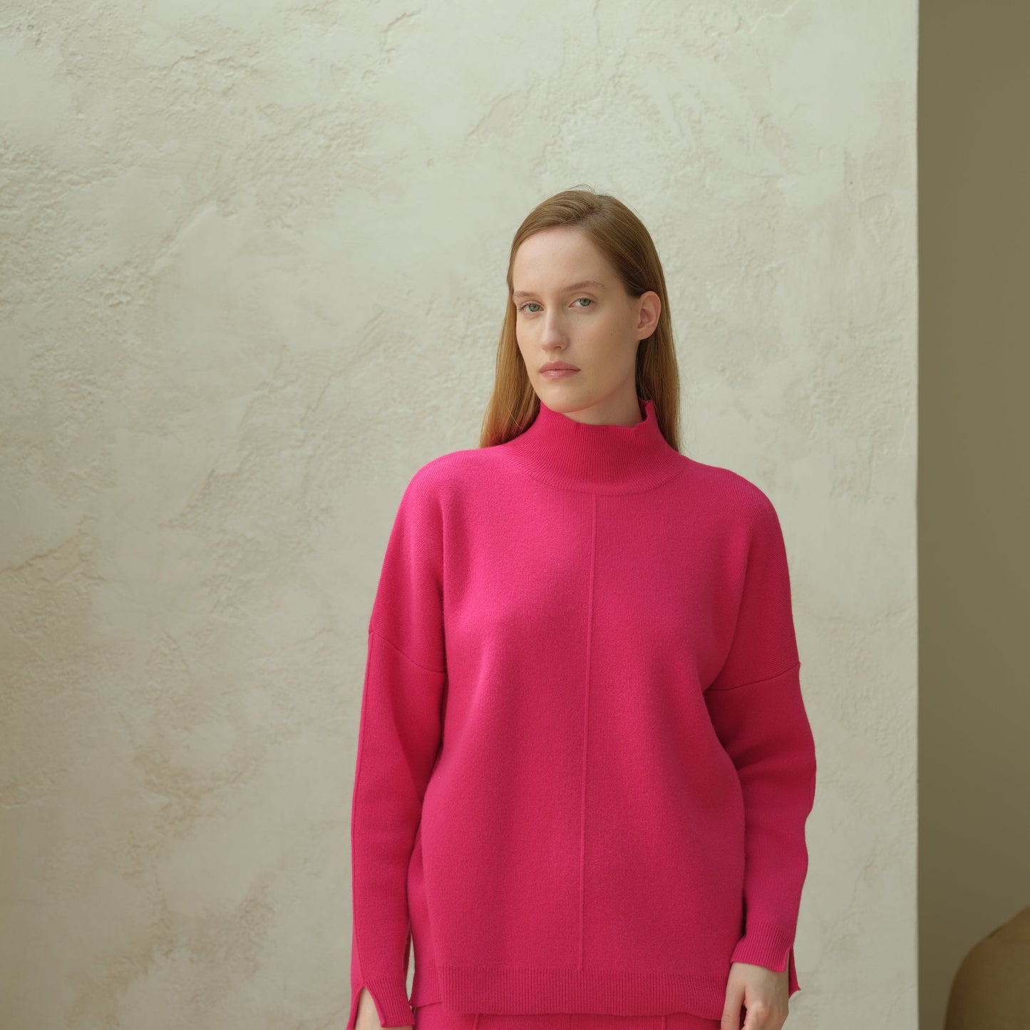 Kaschmir Mix Maxi Rollkragenpullover Damen Rosi-8