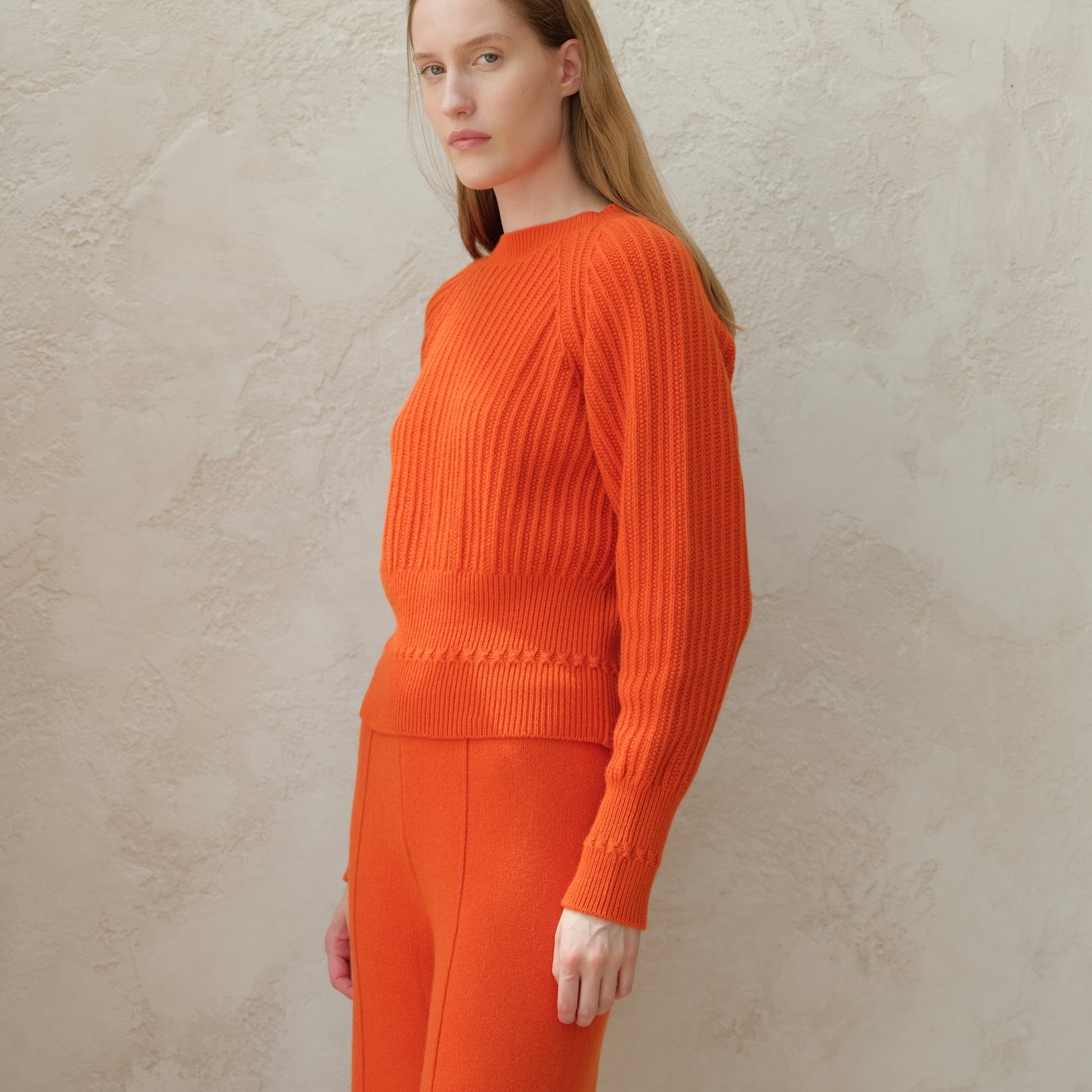 Cashmere Mix Crewneck Raglan Sweater-3