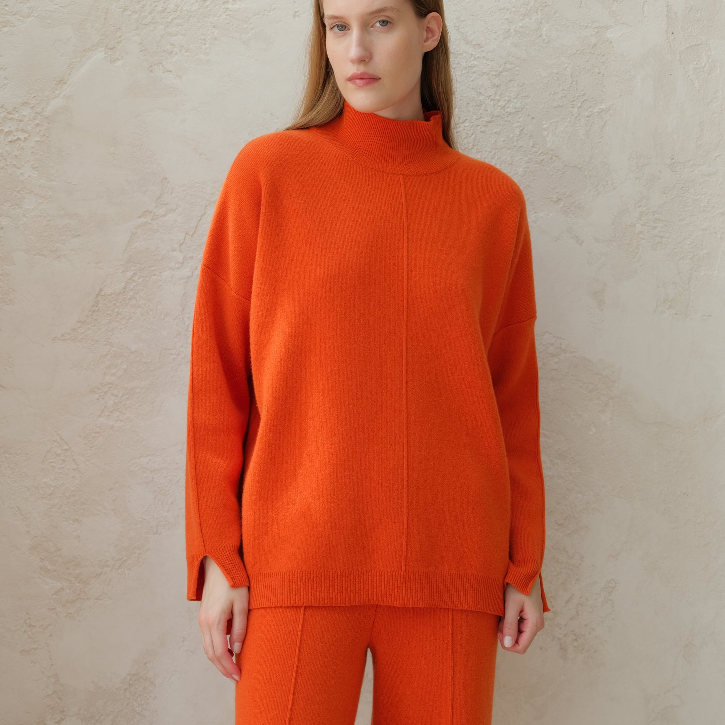 Kaschmir Mix Maxi Rollkragenpullover Damen Rosi-6