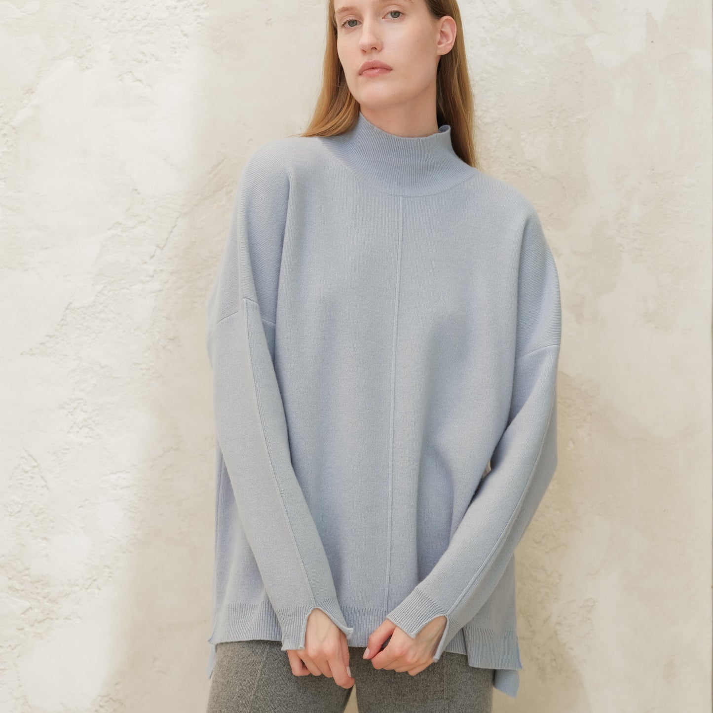 Kaschmir Mix Maxi Rollkragenpullover Damen Rosi-16