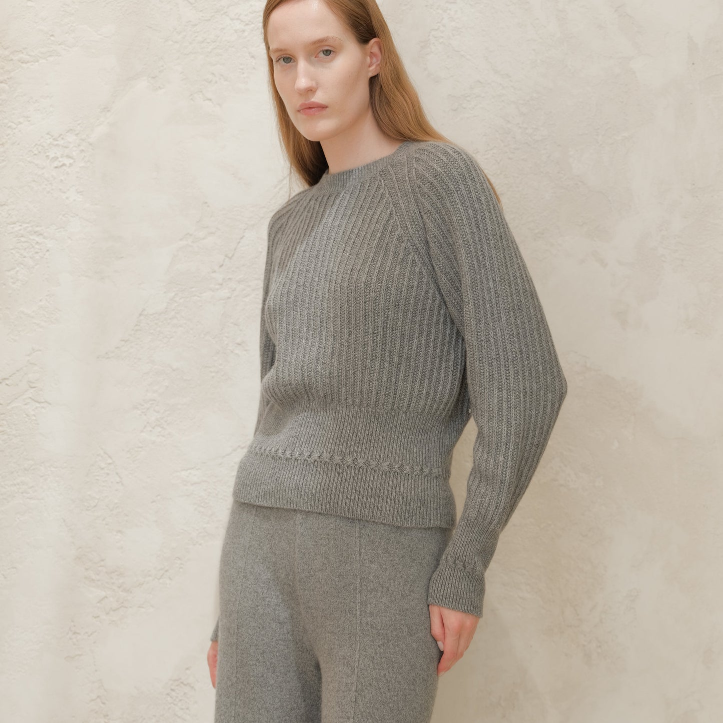 Cashmere Mix Crewneck Raglan Sweater-7