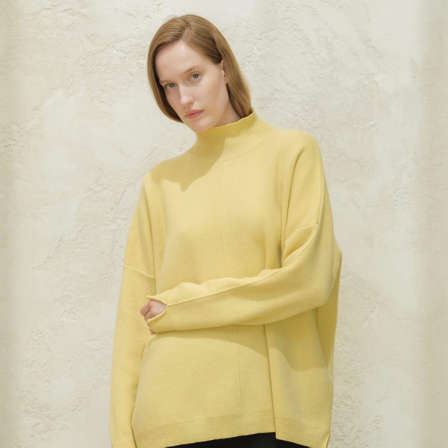 Kaschmir Mix Maxi Rollkragenpullover Damen Rosi-10