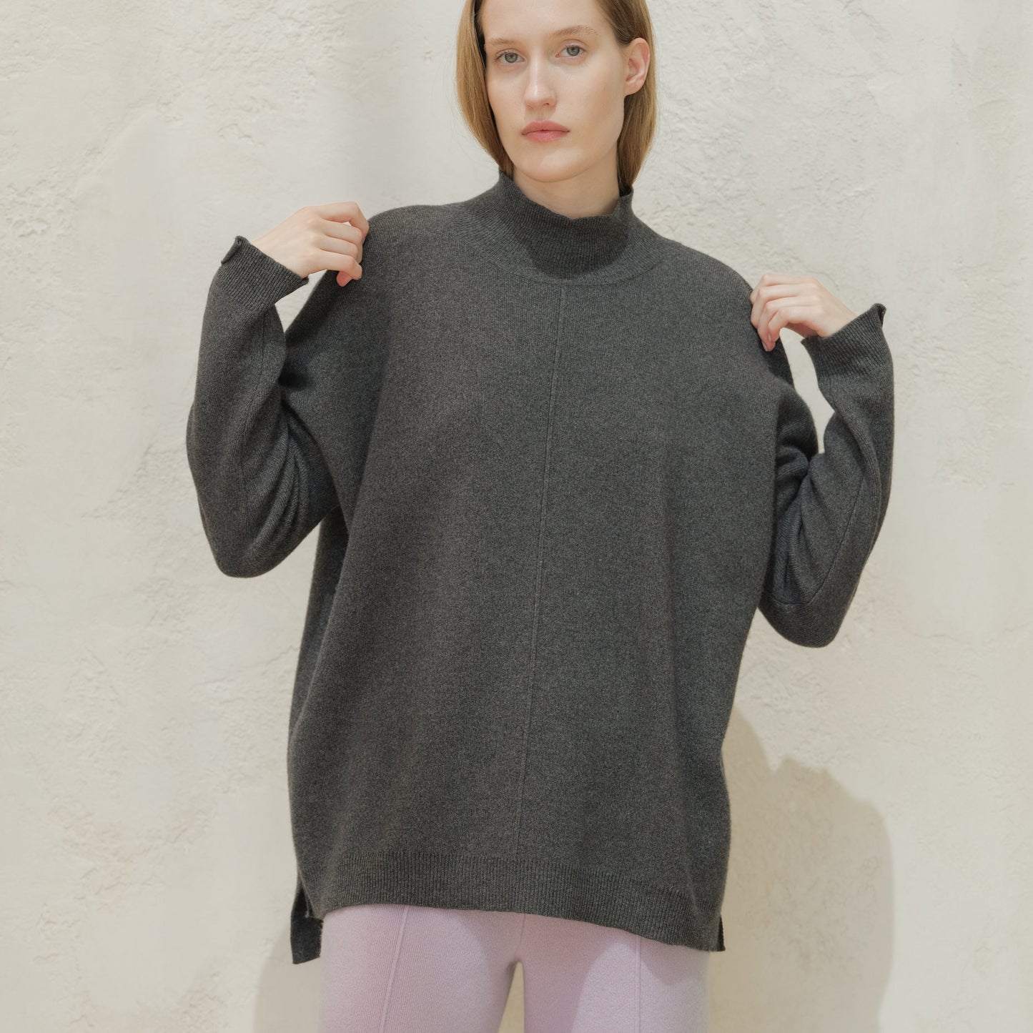 Kaschmir Mix Maxi Rollkragenpullover Damen Rosi-17