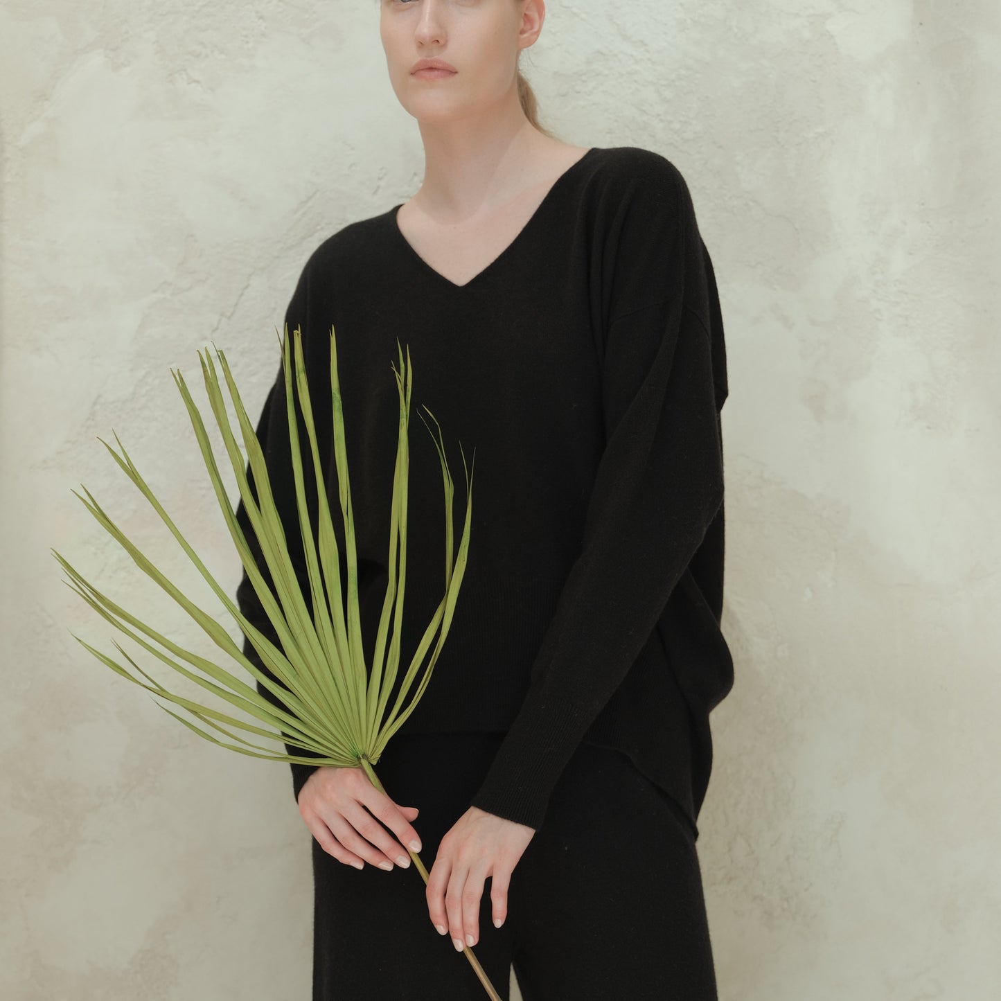 Cashmere Mix Maxi V-Neck Sweater-0