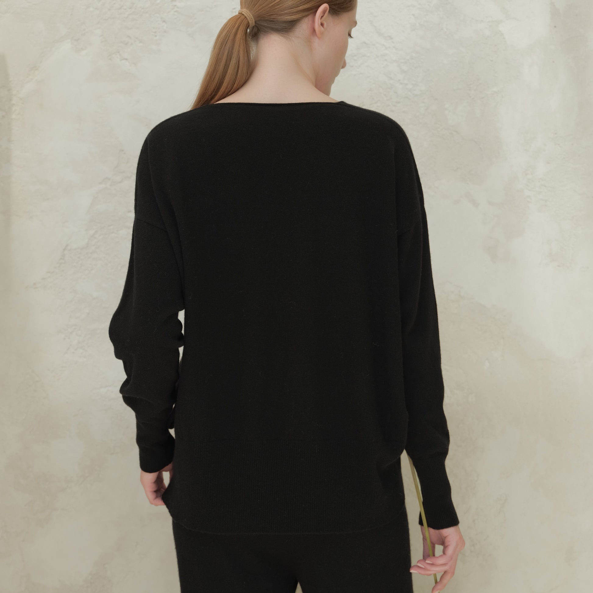 Cashmere Mix Maxi V-Neck Sweater-2