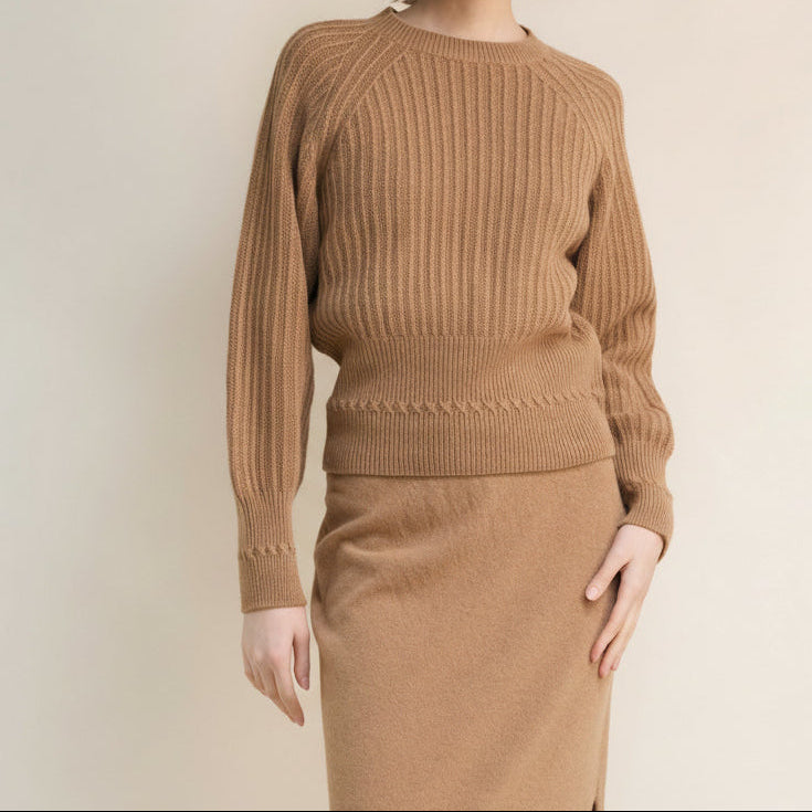 Kaschmir Sweater Damen Pullover Raglan