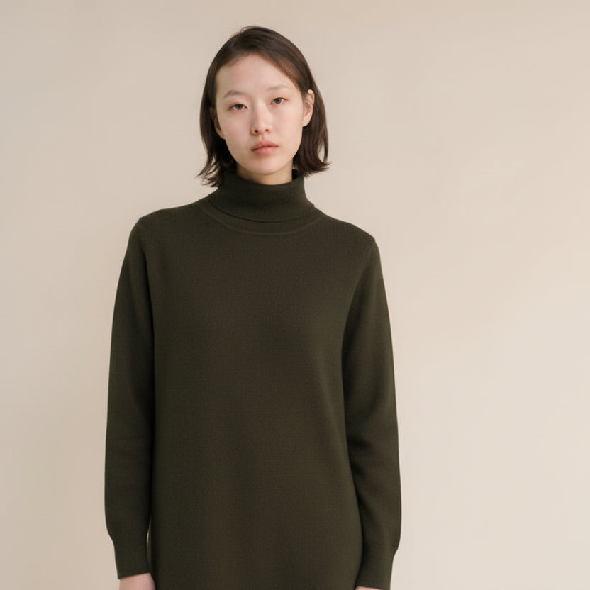Kaschmir Damen Midikleid