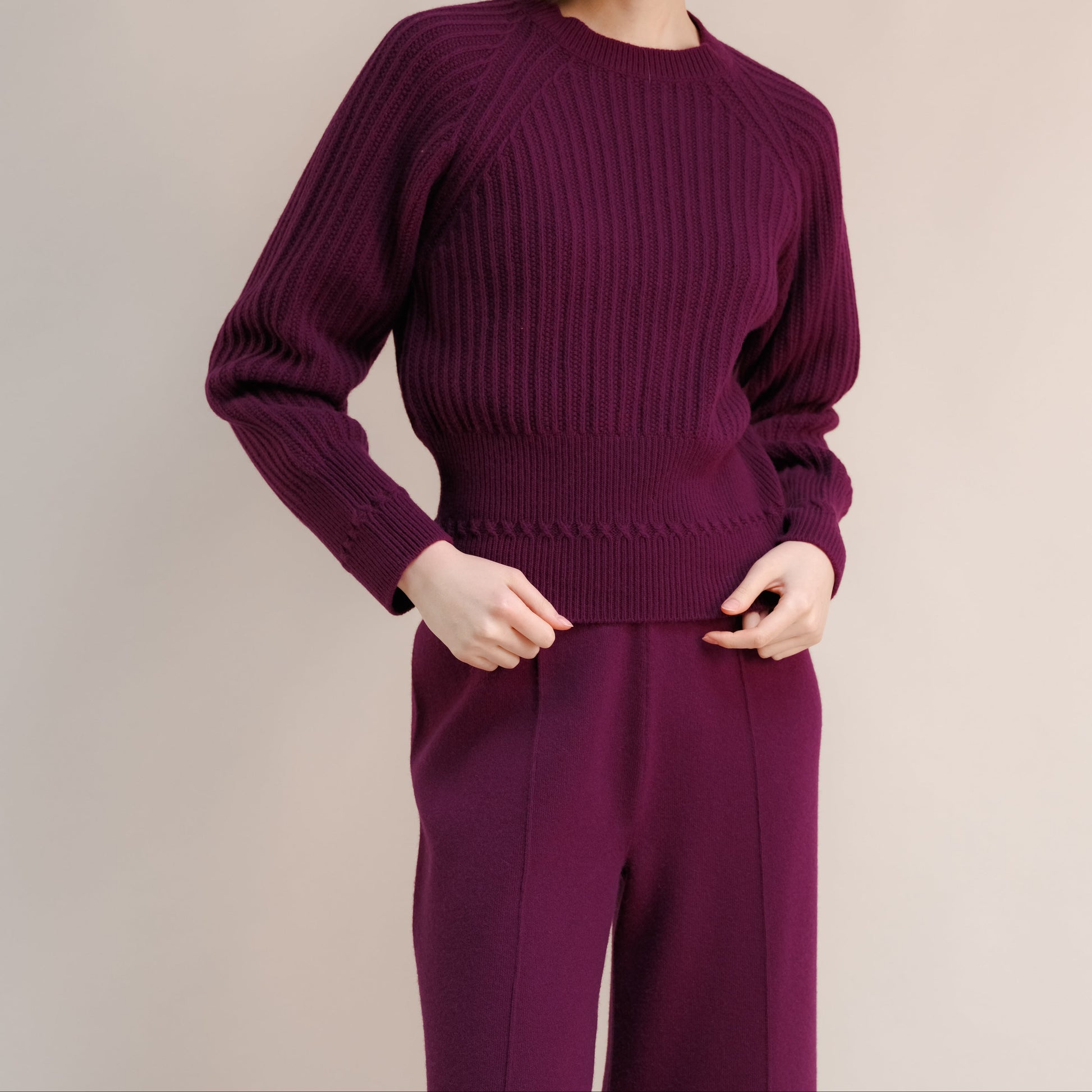 Kaschmir Sweater Damen Pullover Raglan