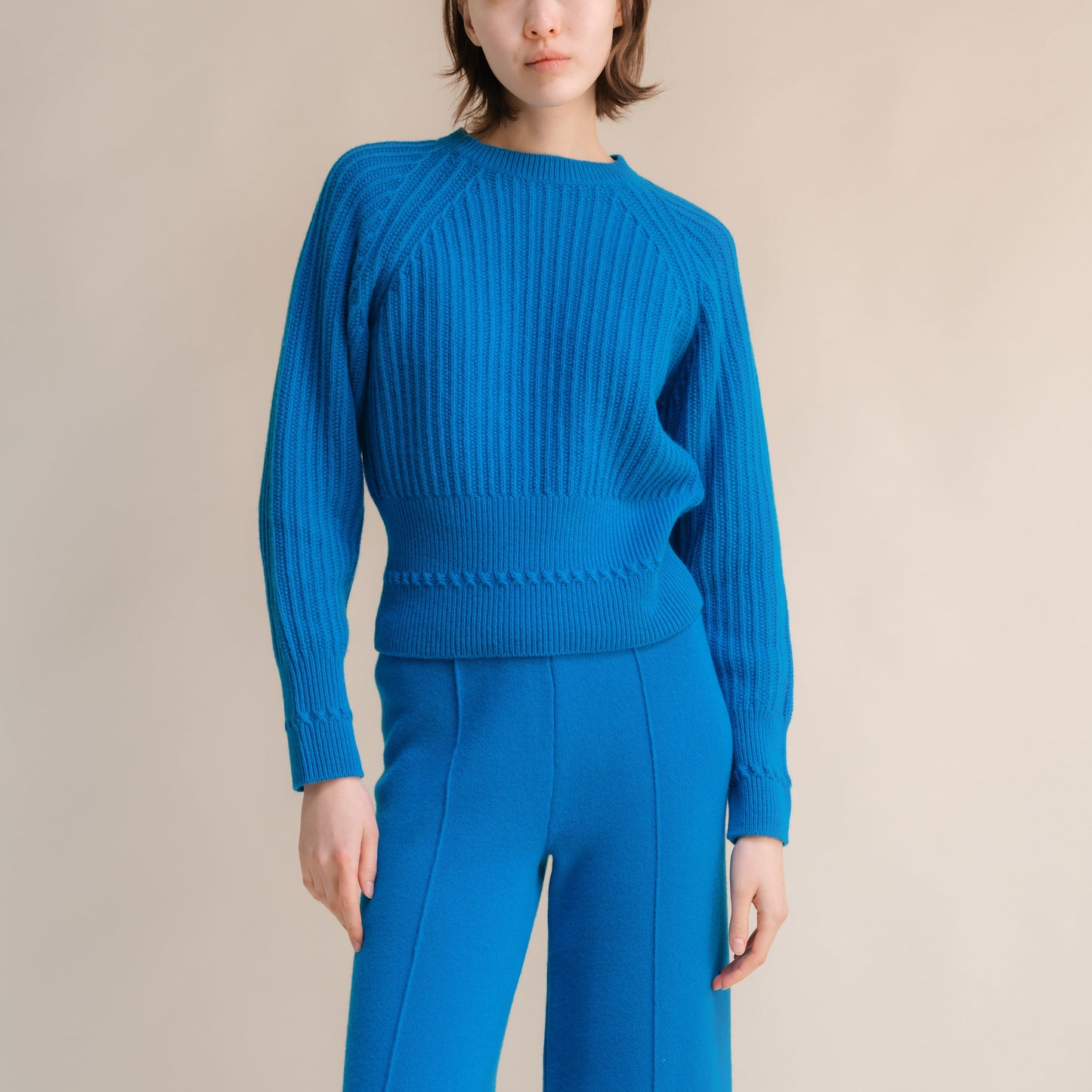 Cashmere Mix Crewneck Raglan Sweater-17