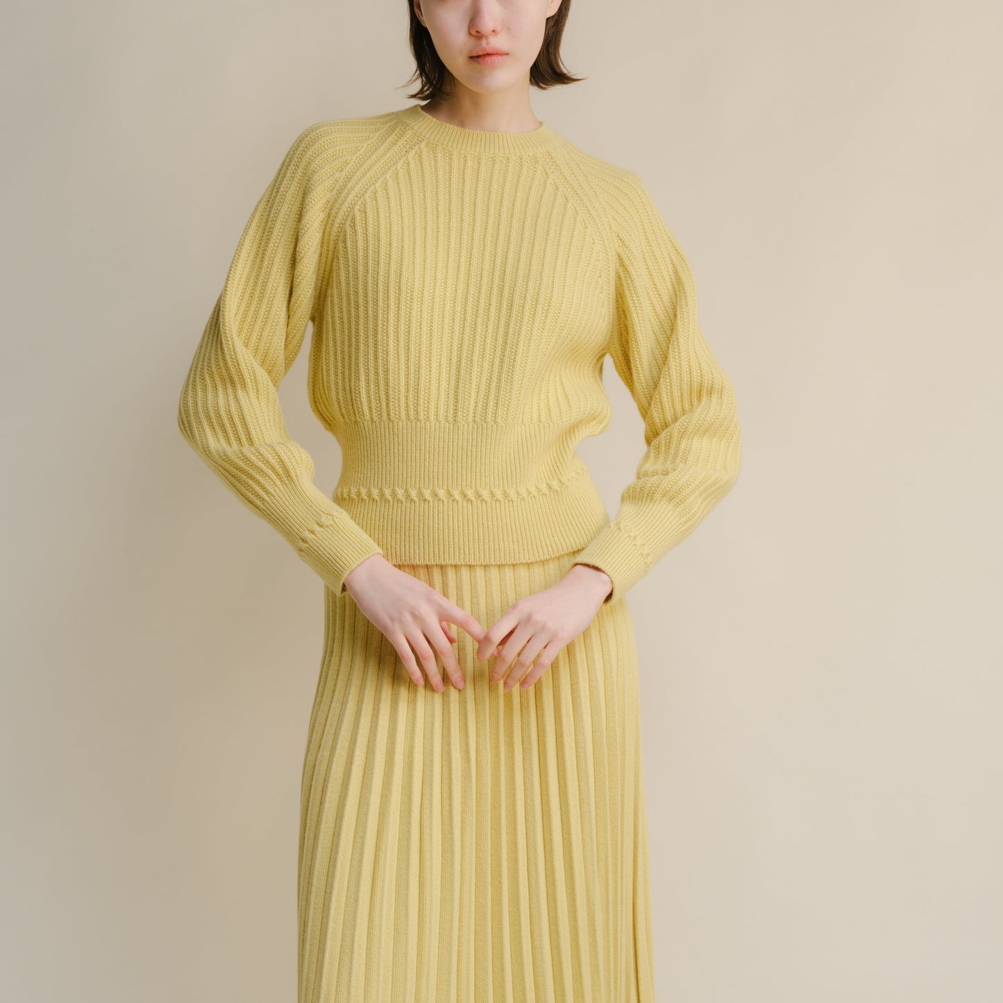 Cashmere Mix Crewneck Raglan Sweater-14