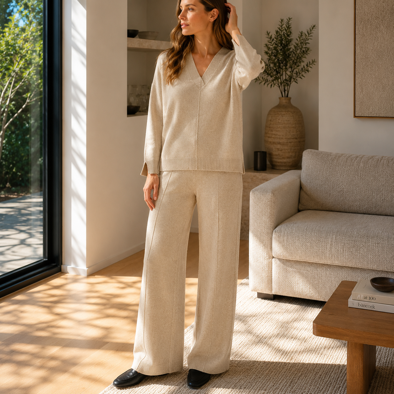 Wollhose, Kaschmirhose, Kaschmir, Damen Loungewear, Luxus Kleidung