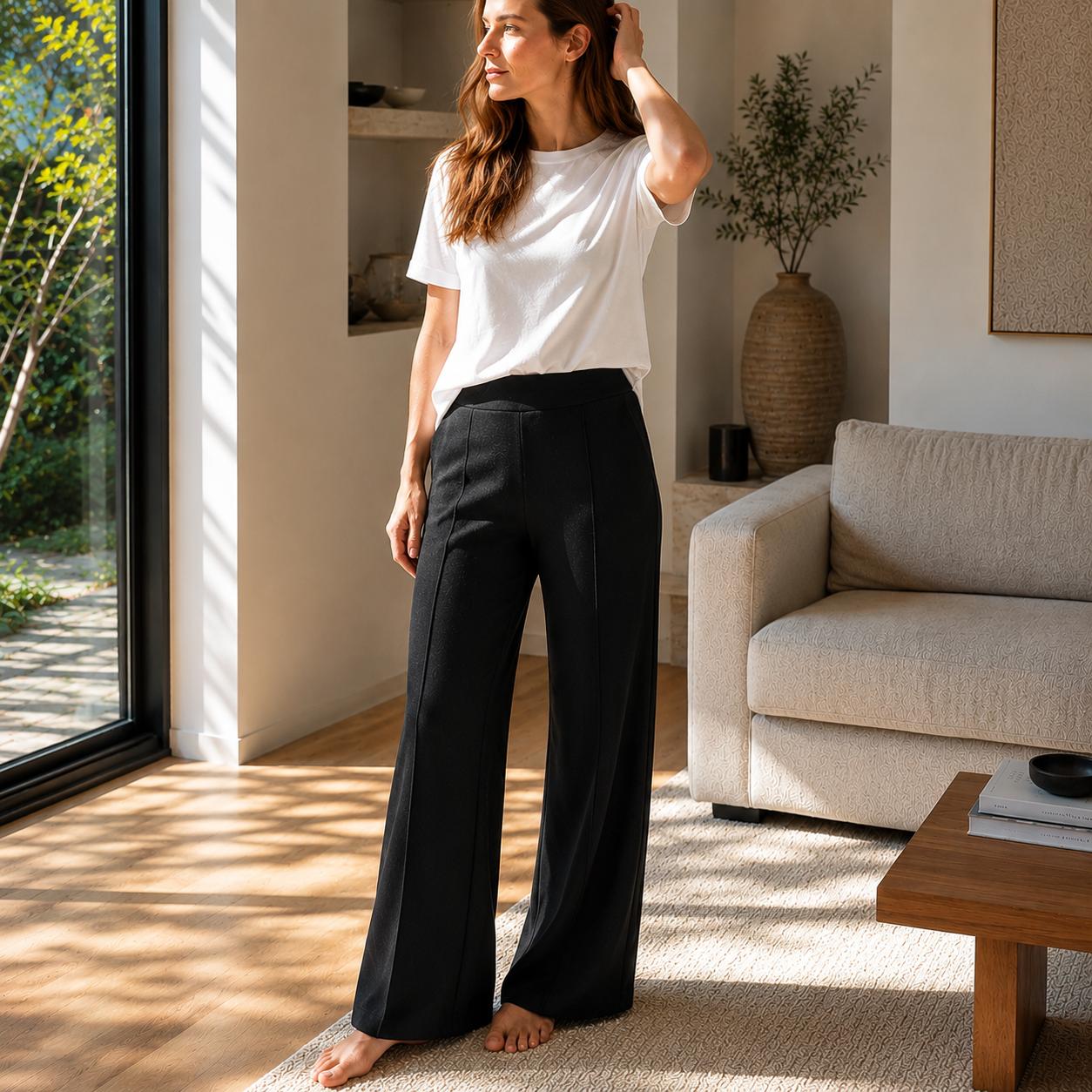 Wollhose, Kaschmirhose, Kaschmir, Damen Loungewear, Luxus Kleidung