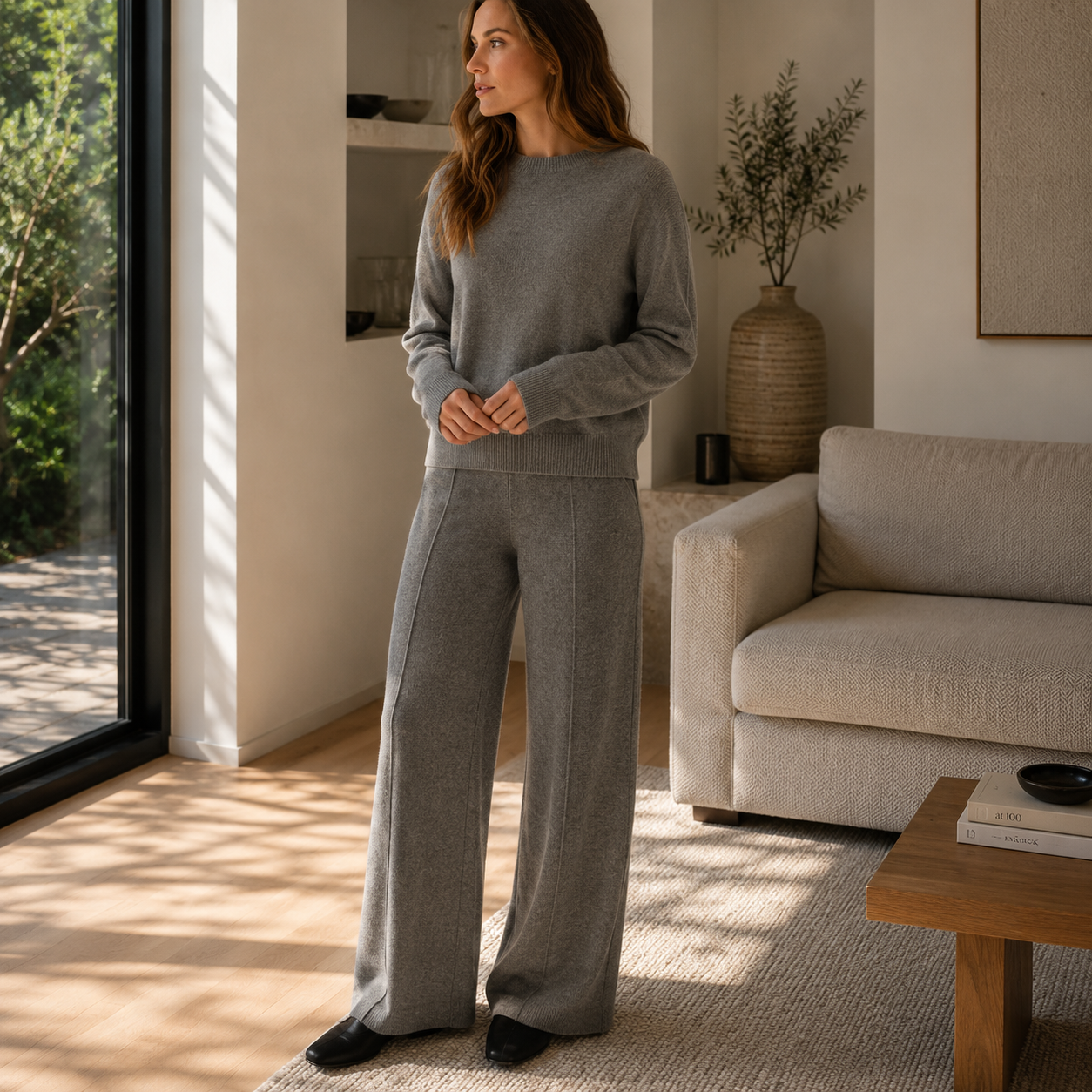 Wollhose, Kaschmirhose, Kaschmir, Damen Loungewear, Luxus Kleidung