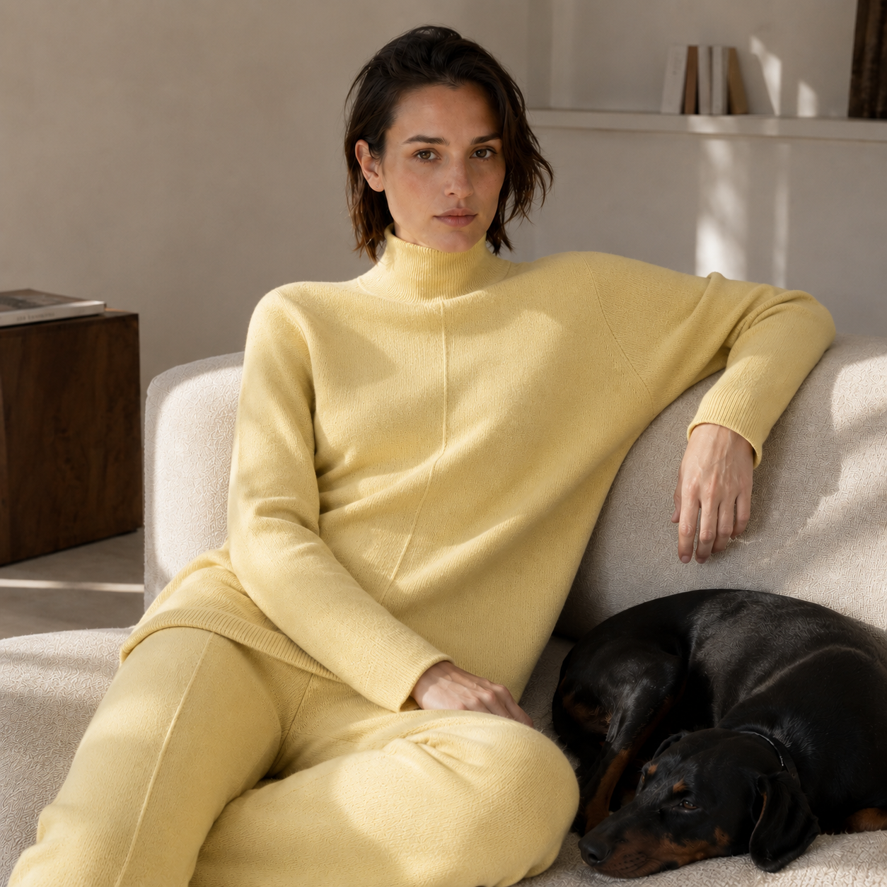 Kaschmir Mix Maxi Rollkragenpullover Damen Rosi