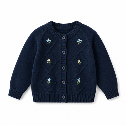 Blumen Strickjacke