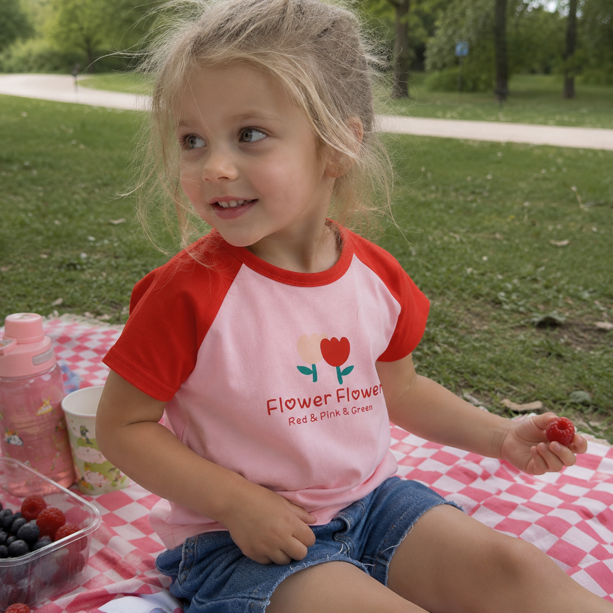 T-Shirt mit Blumen- Print
