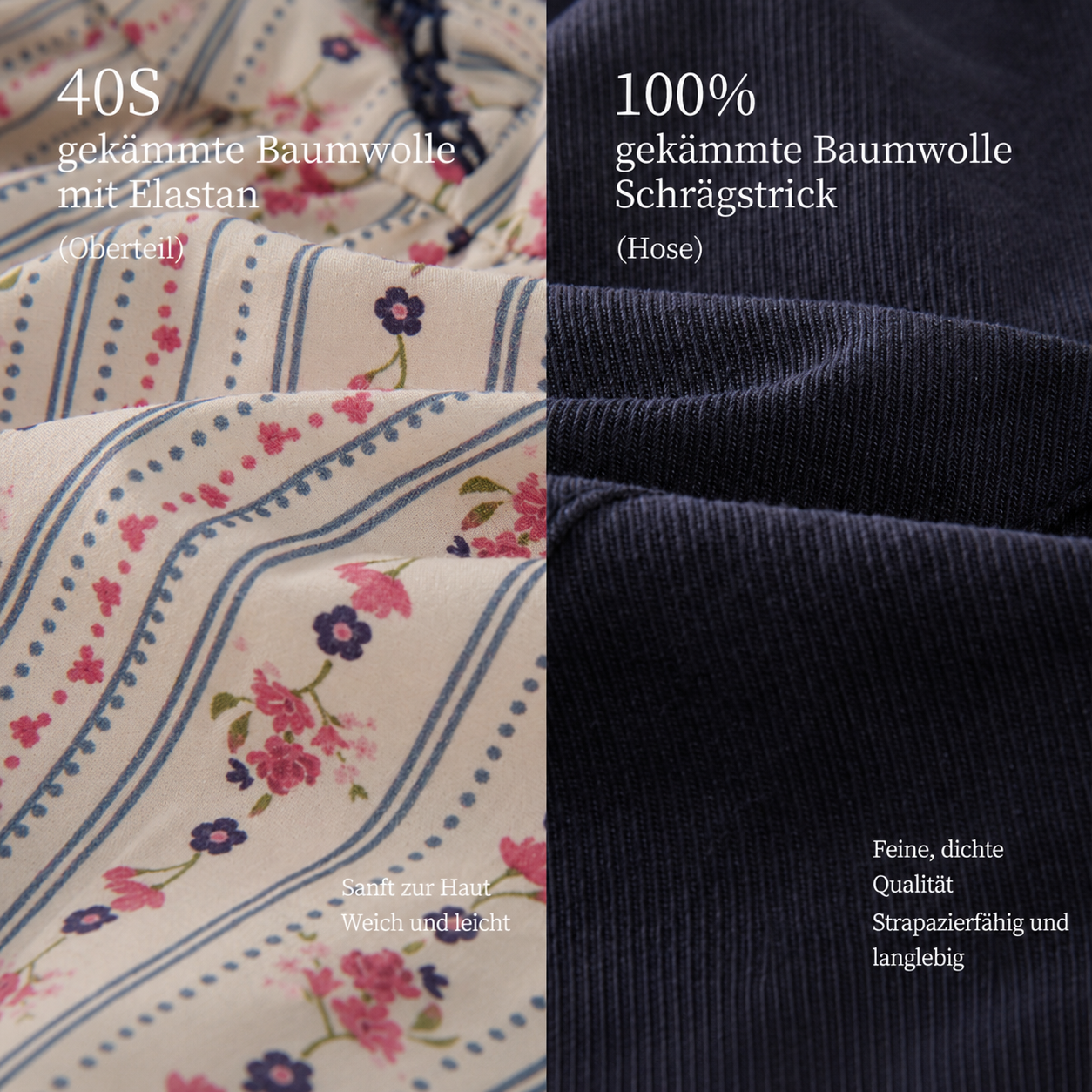 Set aus Langarmbluse mit Rüschen & Hose