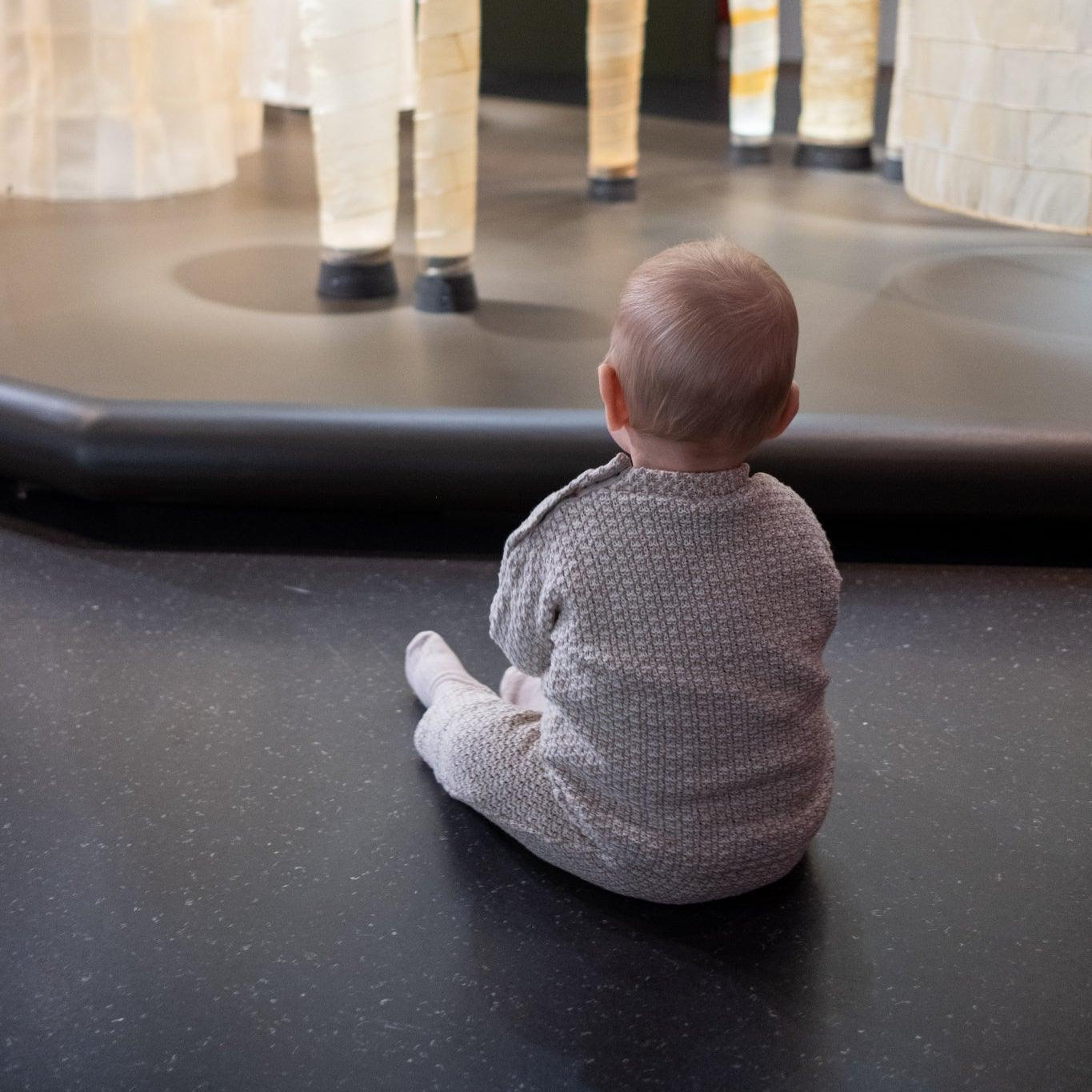 Linen Baby/Kid Clothing Set - Beige-2