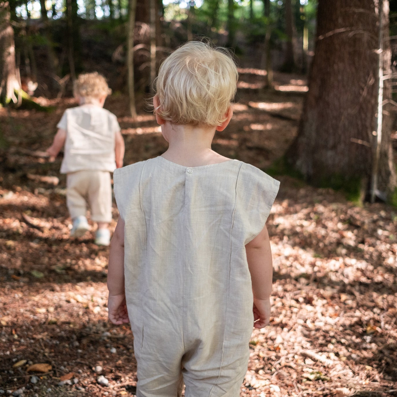 Ramie Baby/Kid Overall - Beige-1