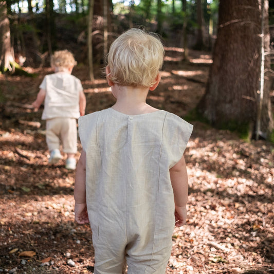 Kinder Overall aus Ramie Beige
