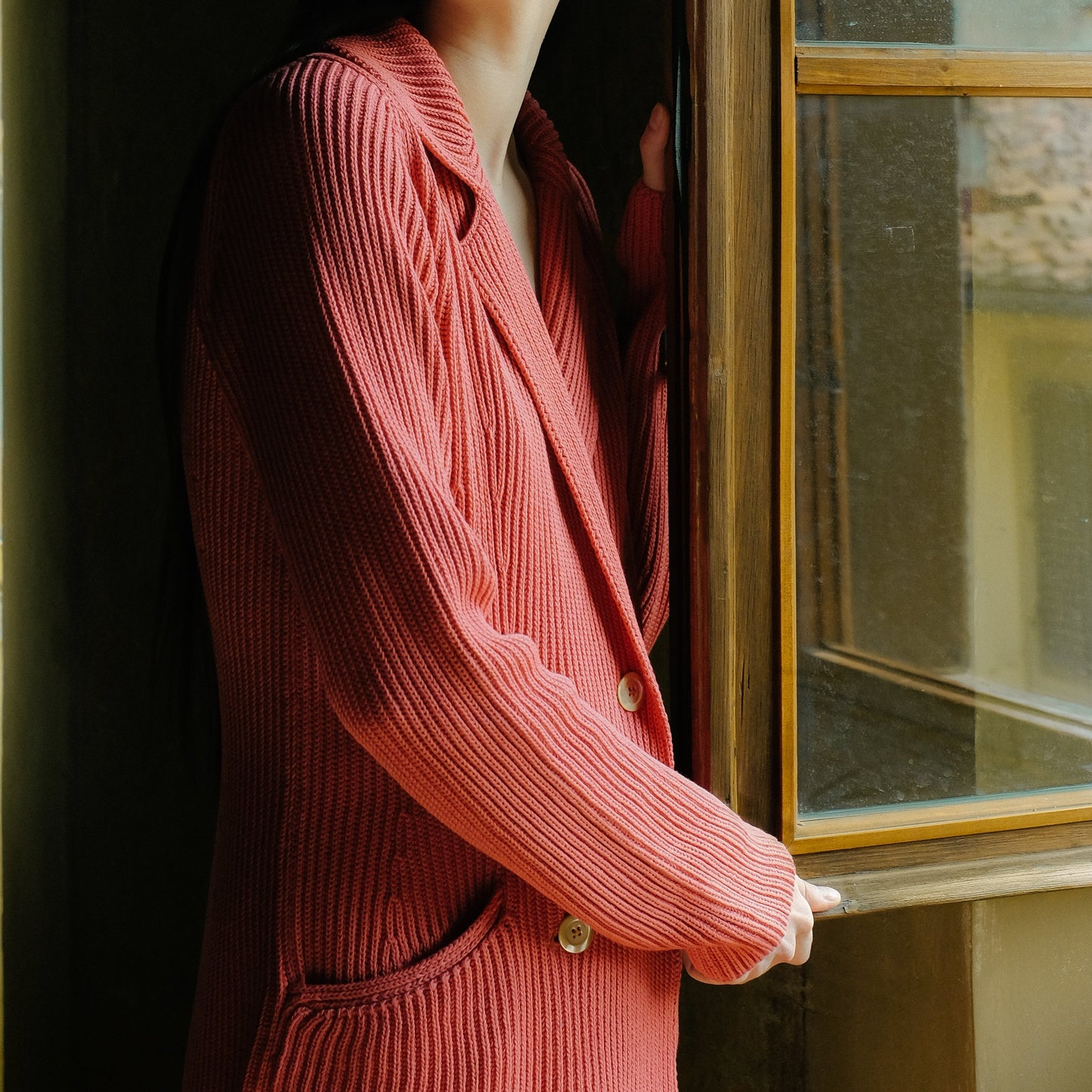 Fine Cotton Double Breasted Jacket-6