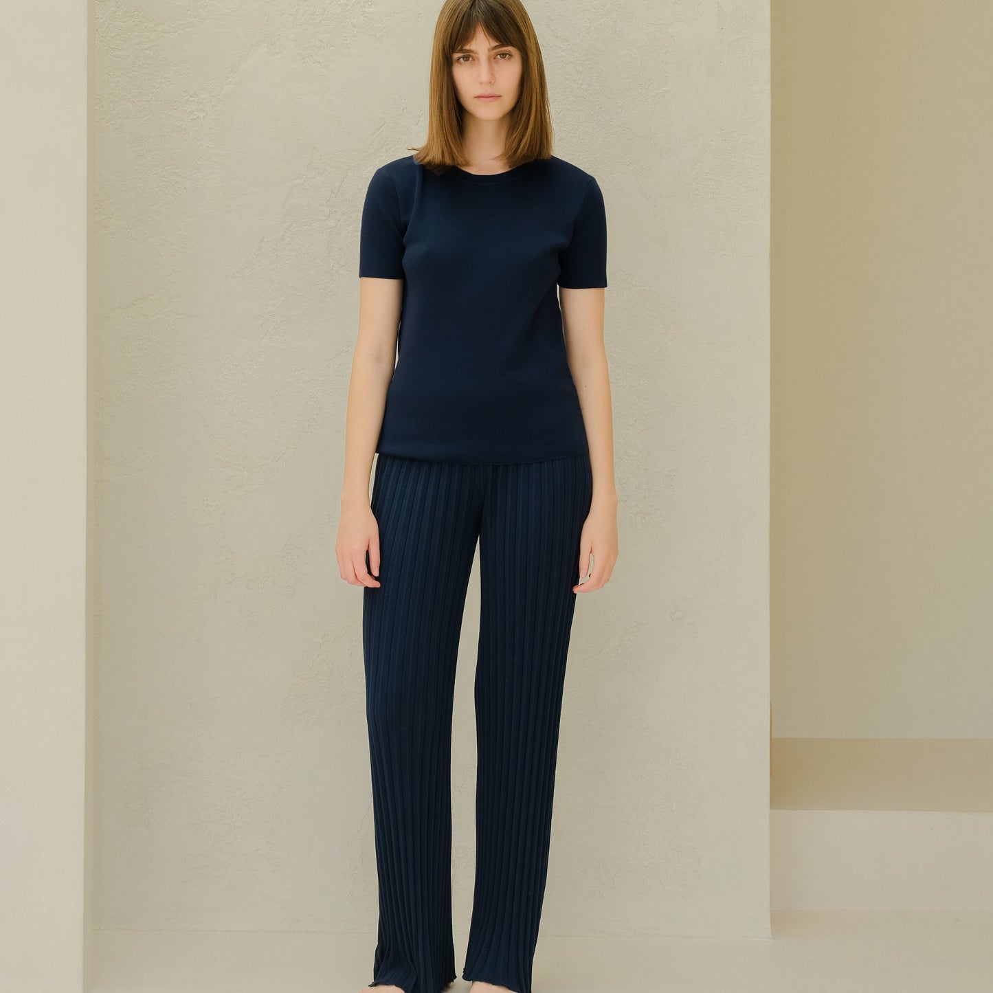 Baumwollhose Damen- Plissée- Lola-12