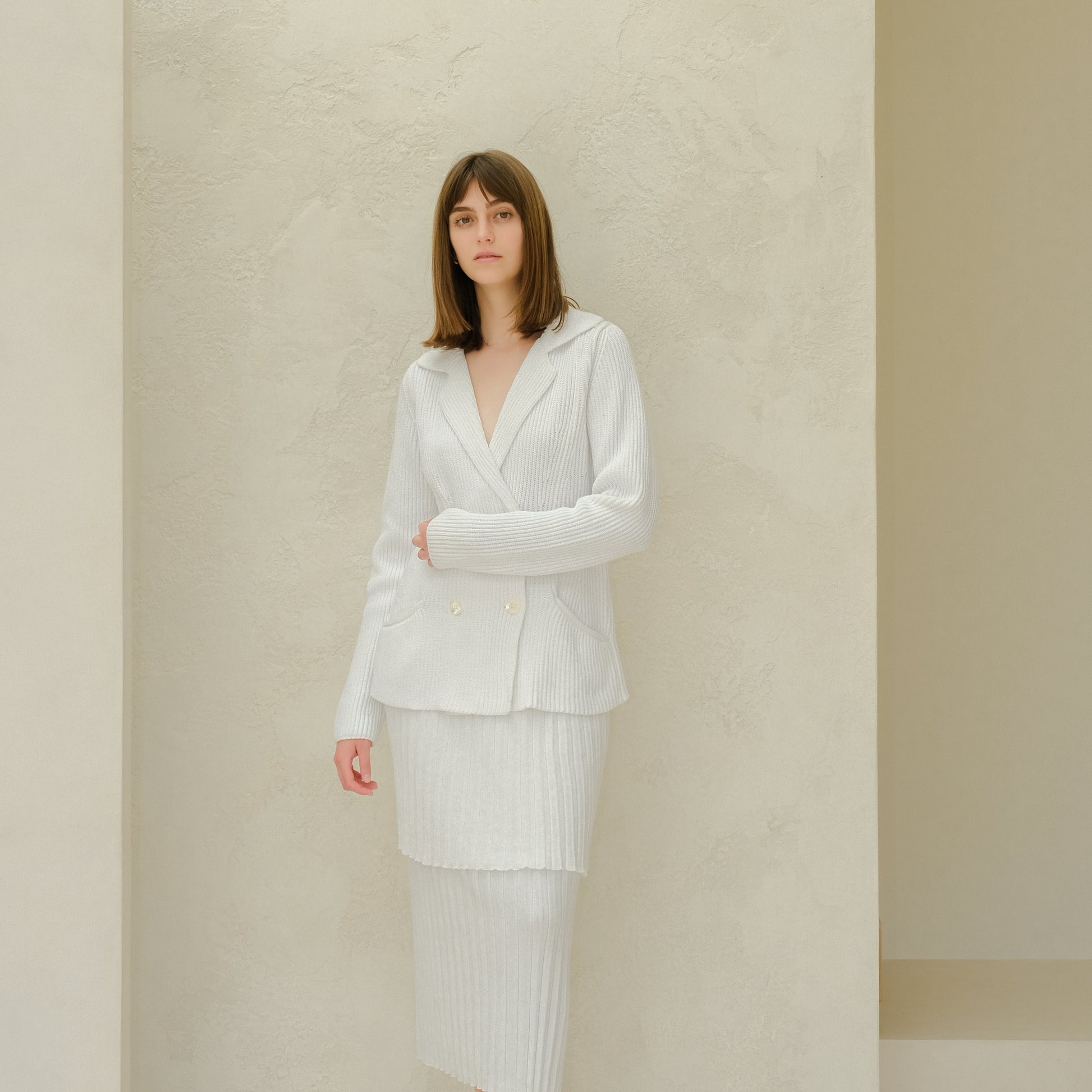 Fine Cotton Double Breasted Jacket-3