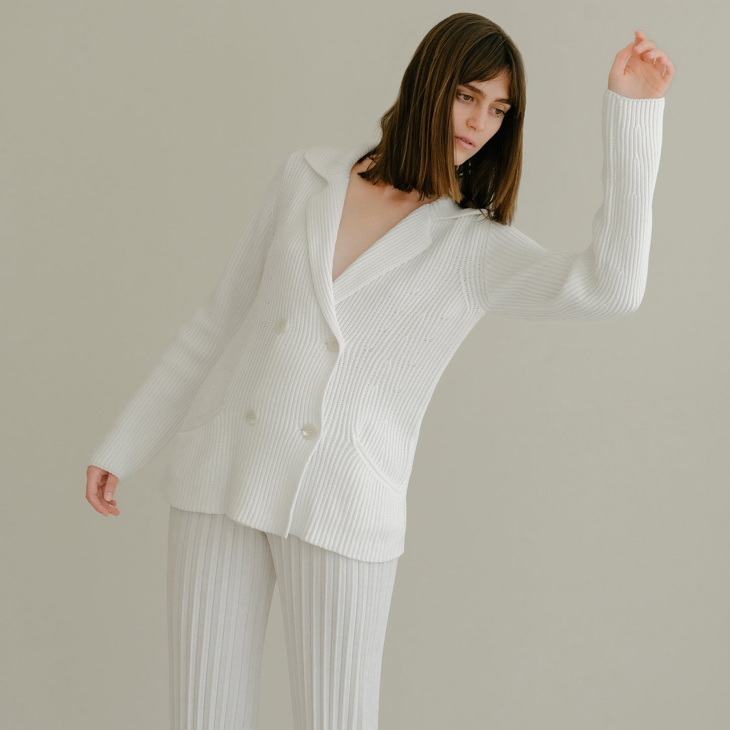 Fine Cotton Double Breasted Jacket-0