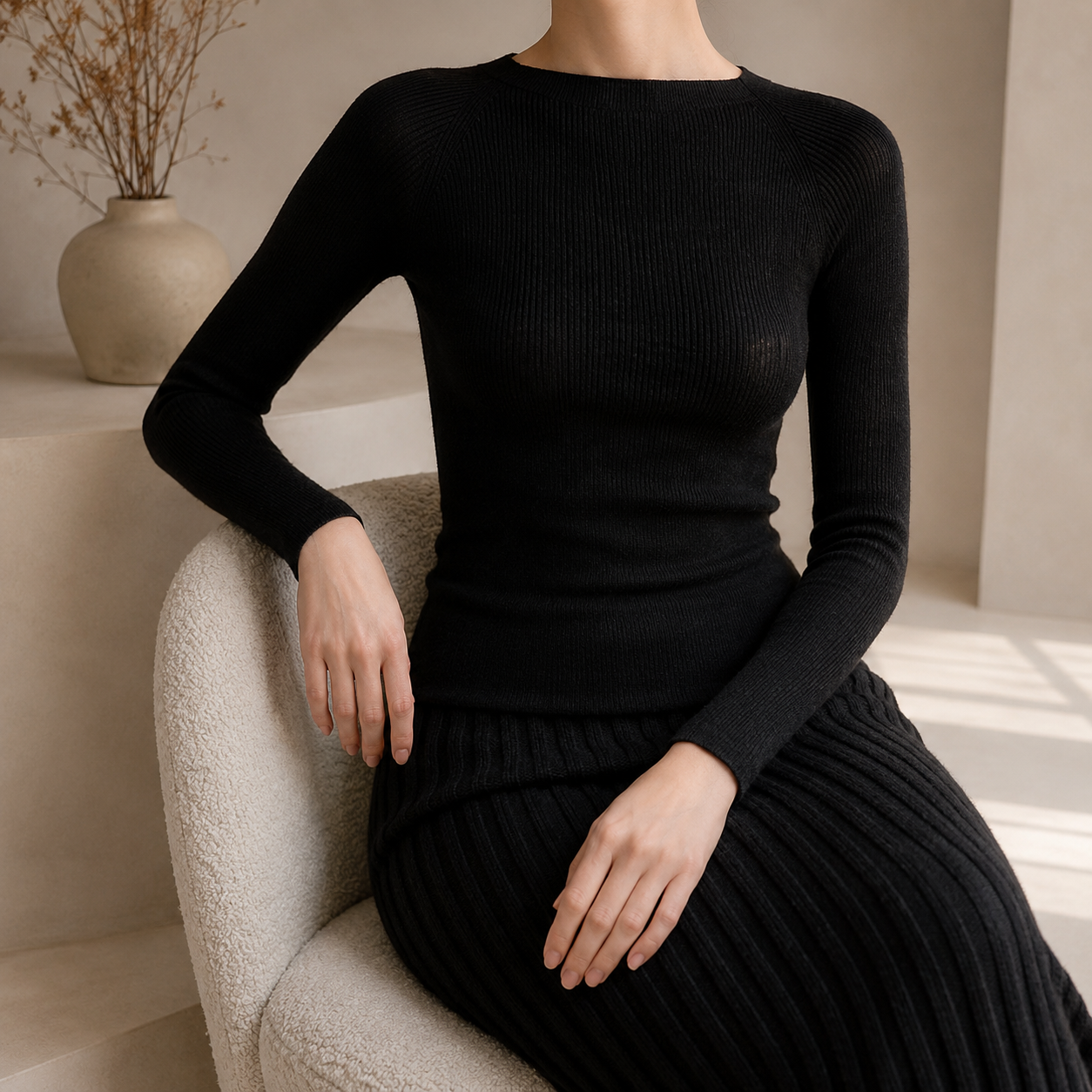 Longsleeve Damen, Merinowolle