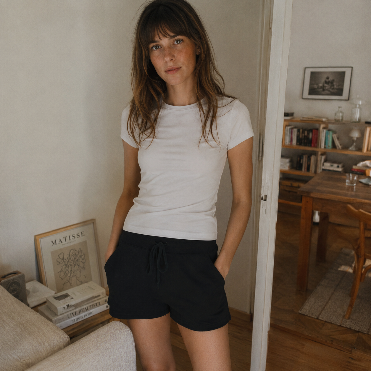 Baumwollshorts Damen Shorts Sommerhose kurze Hose Damen