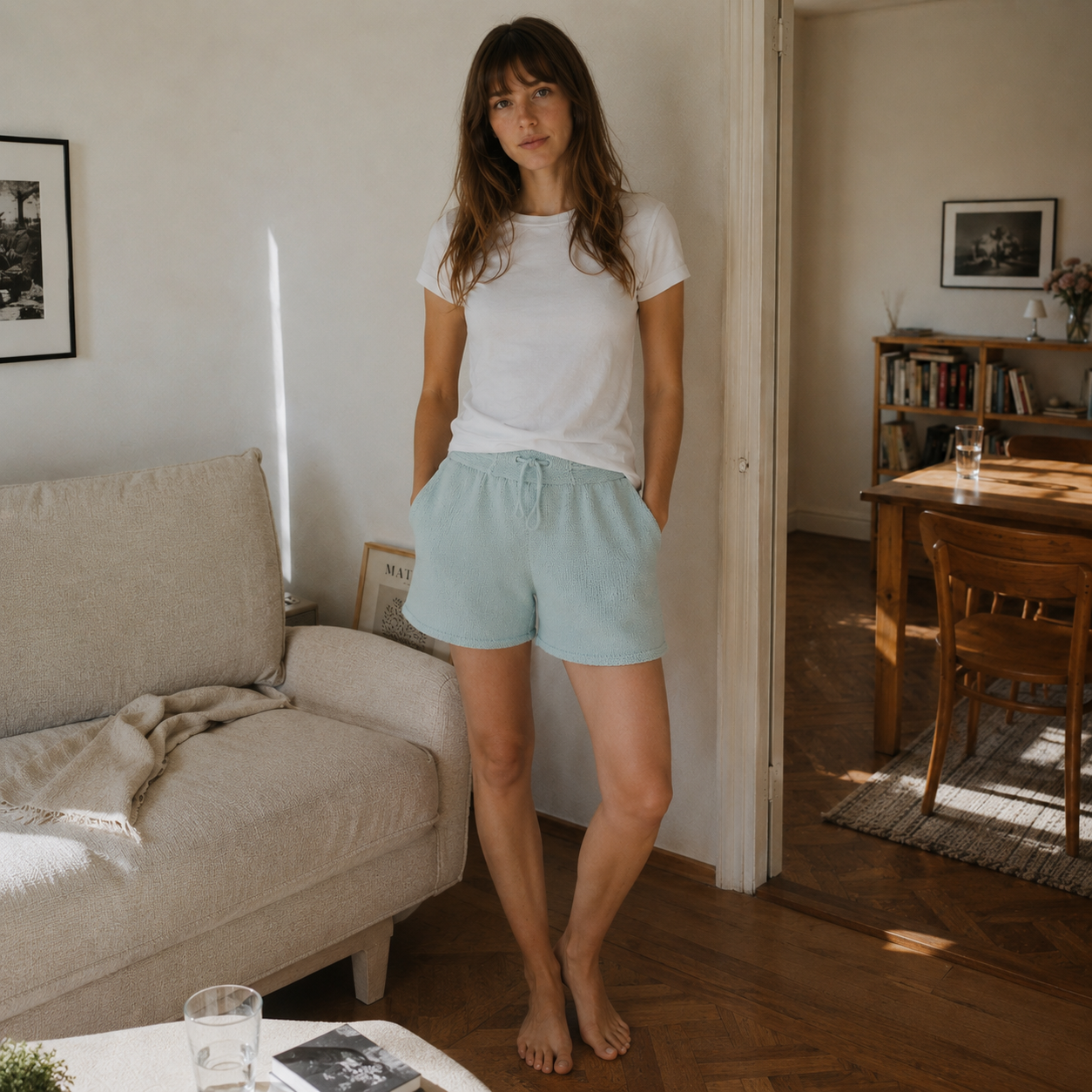 Baumwollshorts Damen Shorts Sommerhose kurze Hose Damen