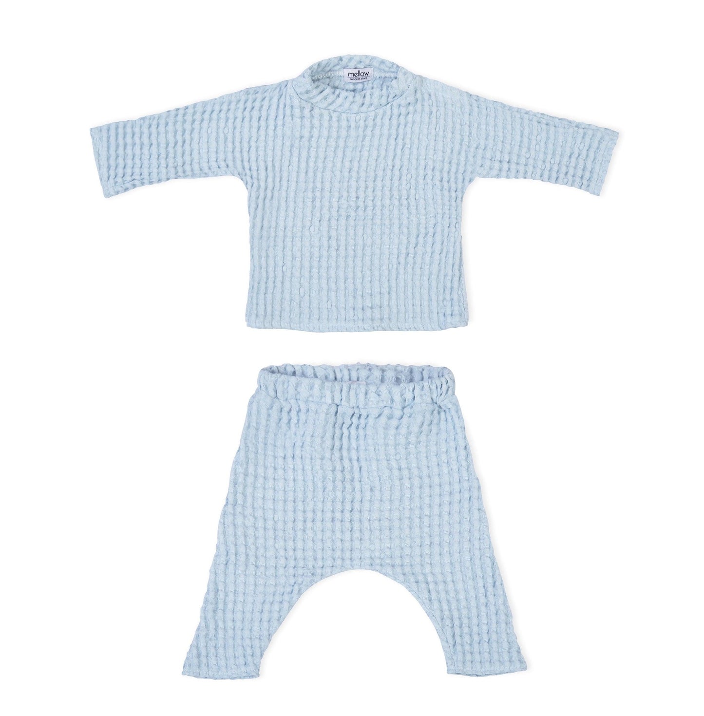 Linen Baby/Kid Clothing Set - Blue-1