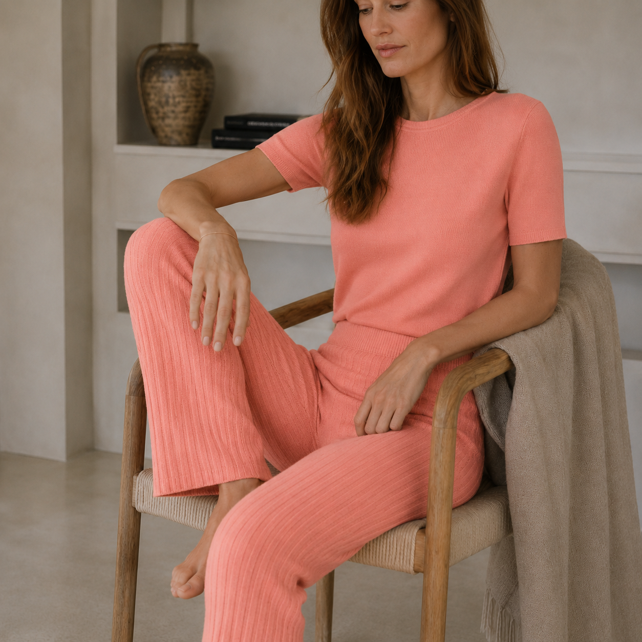 Basic Baumwoll-T-Shirt Jana
