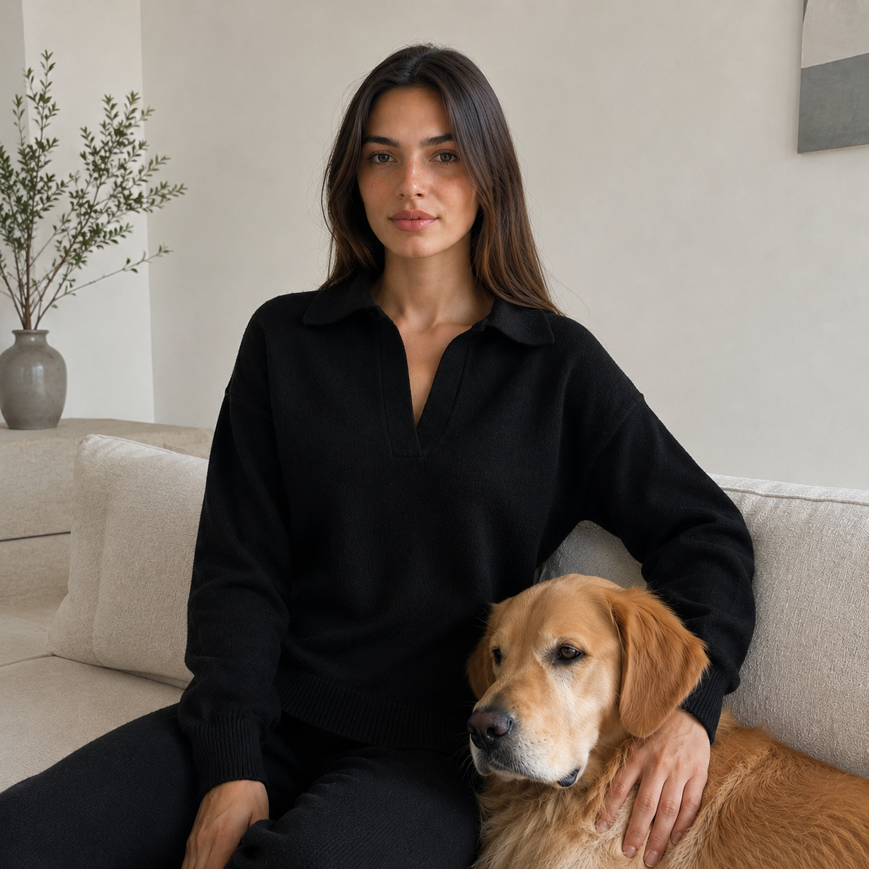 Lammwolle Pullover Damen