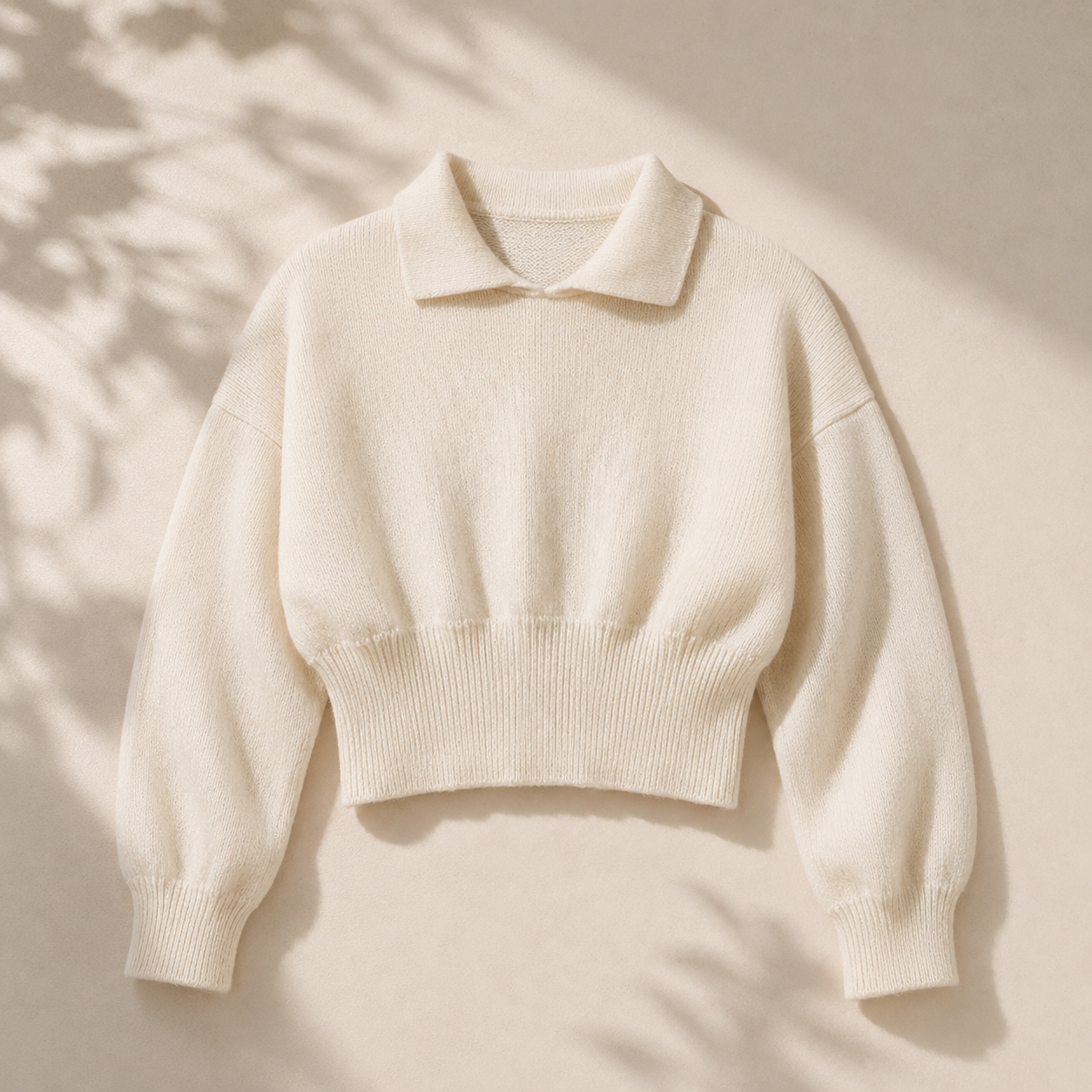Lammwolle-Polo Pullover Damen Jules