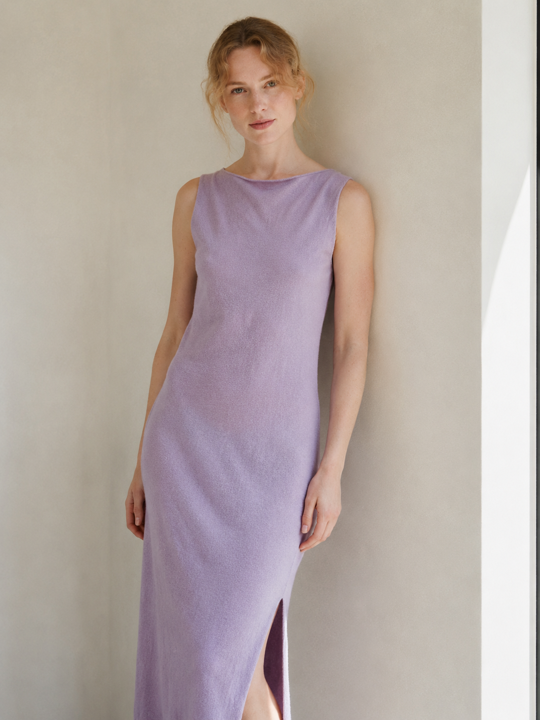 Strickkleid, kaschmir kleid, Kleid mit Schlitz