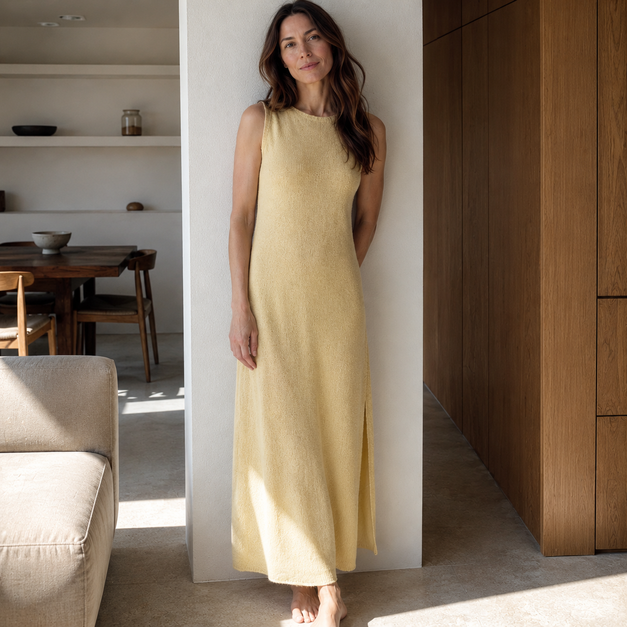 Strickkleid, kaschmir kleid, Kleid mit Schlitz