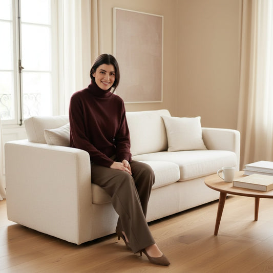 Kaschmir Pullover Damen Stehkragen Mara