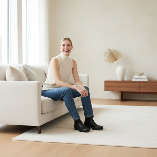 Damen Kaschmir Pullover ohne Ärmel Ela écru