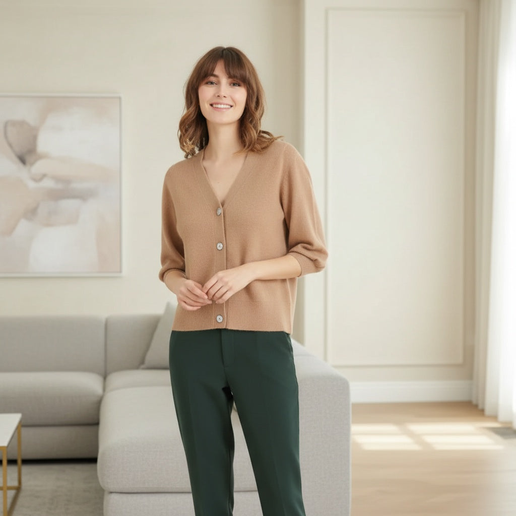 Cardigan Kaschmir Strickjacke Damen Emi