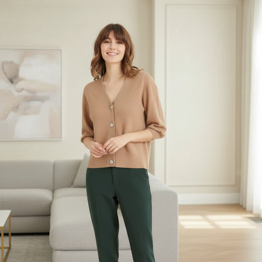 Cardigan Kaschmir Strickjacke Damen Emi