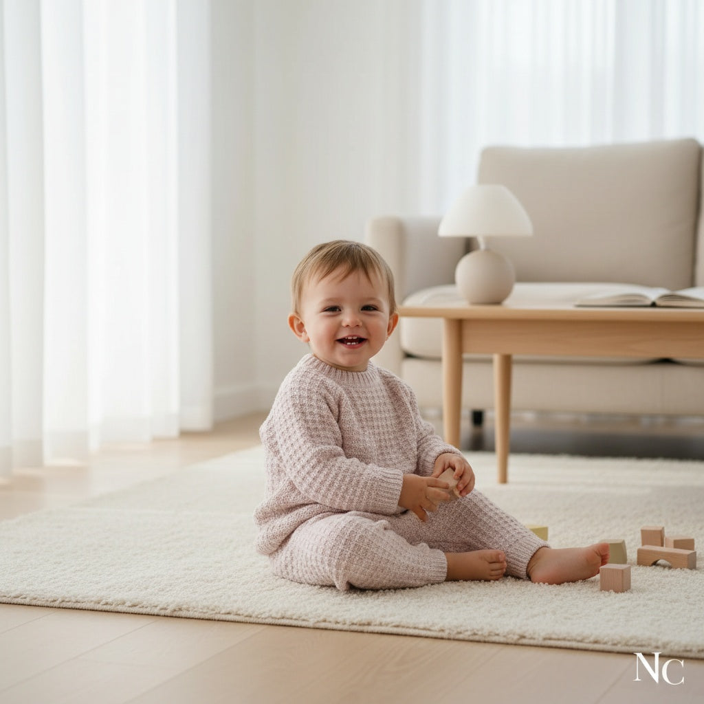 Leinen Baby Set Beige – 100% Naturfaser