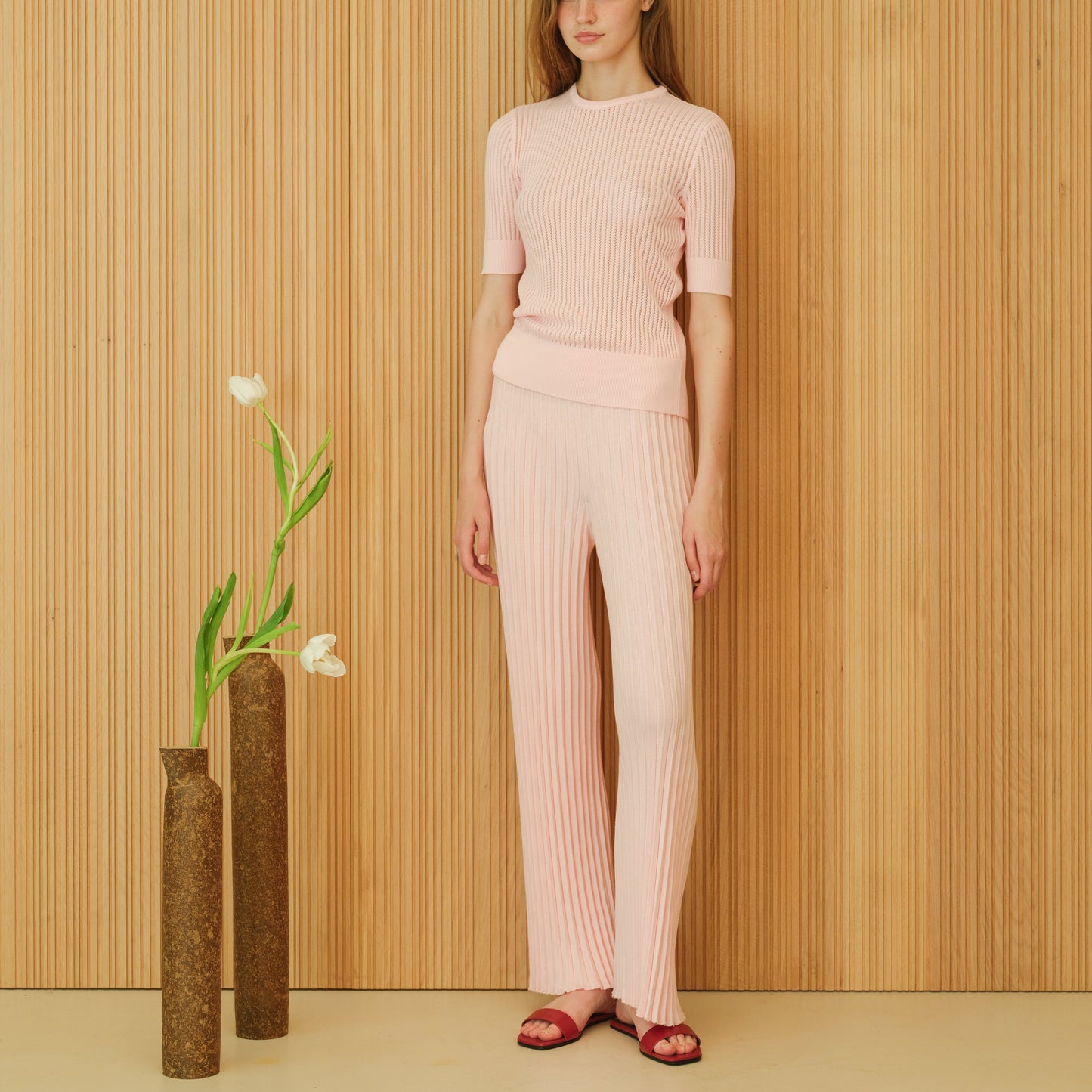 Baumwollhose Damen- Plissée- Lola-11